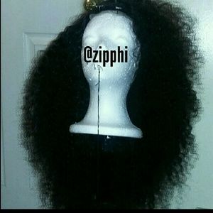 Virgin human hair deep wave/curly wig